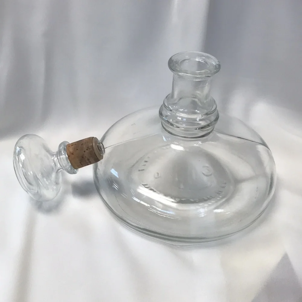 Vintage 1937 Clear Glass‎ Captain's Liquor Decanter
